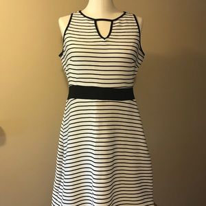 Knee length black and white dress!